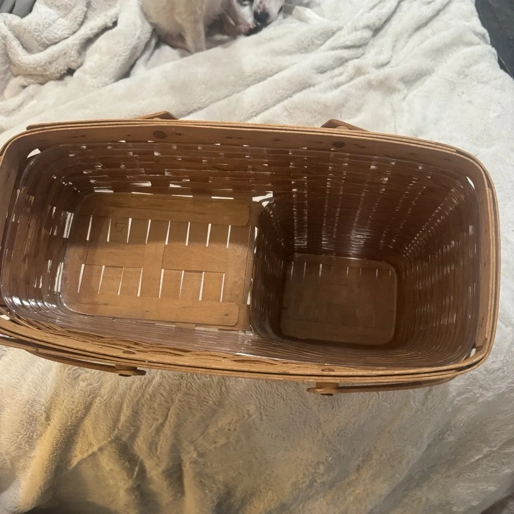 Longaberger 1995 Odds & Ends Stair Step It Up Basket 13x19x9 & Protector